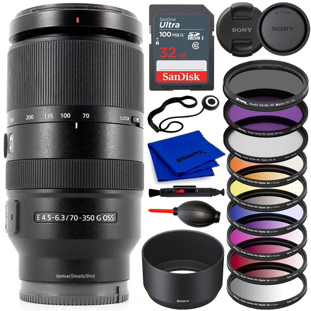 Objectif Sony E 70-350 mm f/4.5-6.3 G OSS SEL70350G - Ensemble d'accessoires essentiels