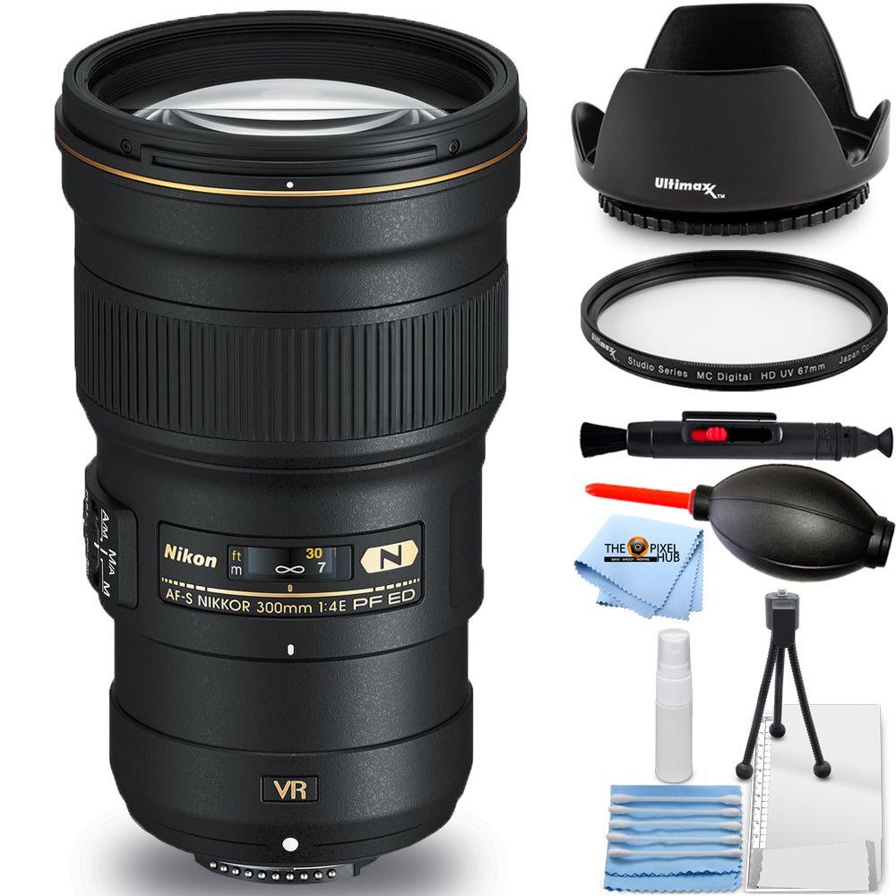 Objectif Nikon AF-S NIKKOR 300 mm f/4E PF ED VR - Ensemble de filtres UV essentiels