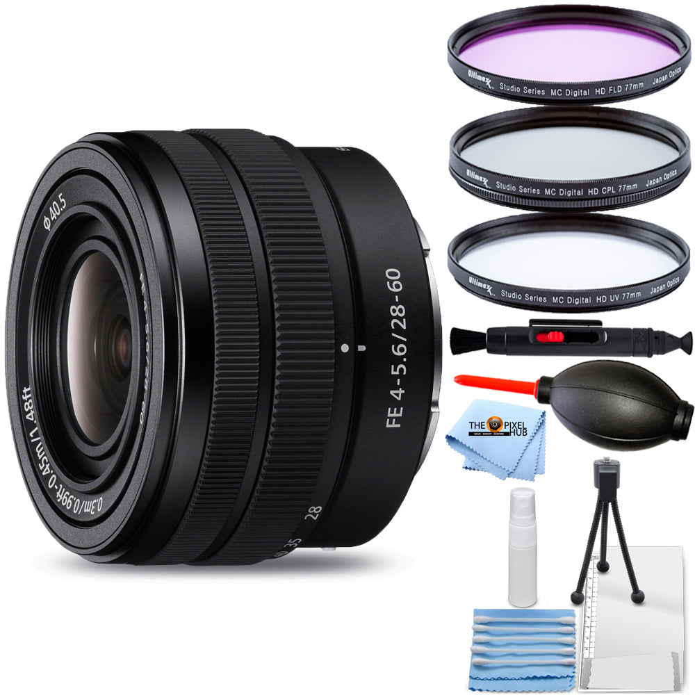 Objectif Sony FE 28-60 mm f/4-5.6 SEL2860 - Ensemble d'accessoires 6 pièces