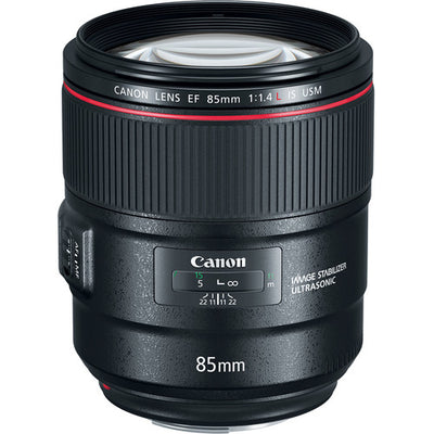 Canon EF 85mm f/1.4L IS USM Lens 2271C002 - Essential Accessory Bundle