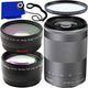 Canon EF-M 55-200mm f/4.5-6.3 IS STM Lens (Silver) Bundle - New in White Box Canon