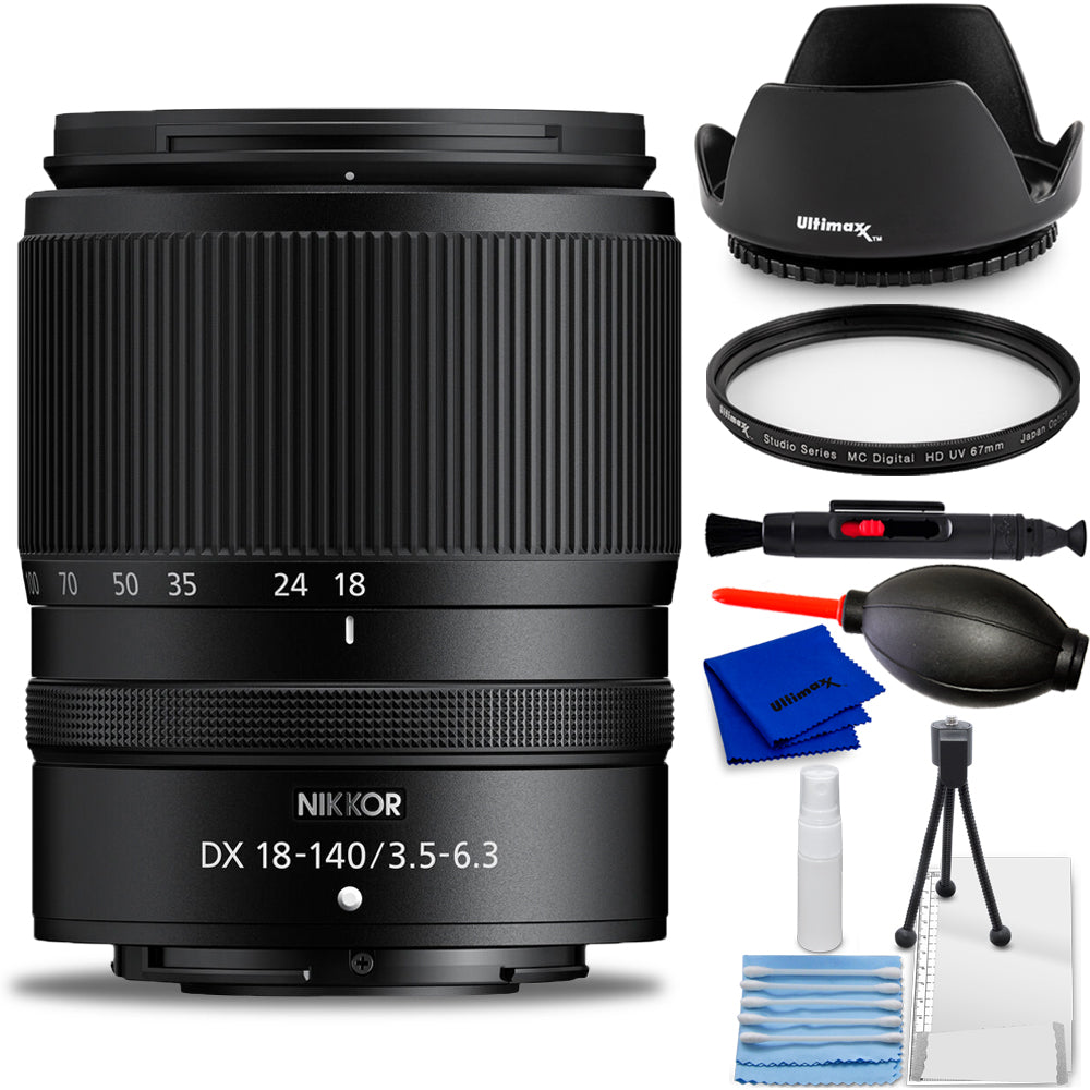 Objectif Nikon NIKKOR Z DX 18-140 mm f/3.5-6.3 VR 20104 - Ensemble d'accessoires 7 pièces