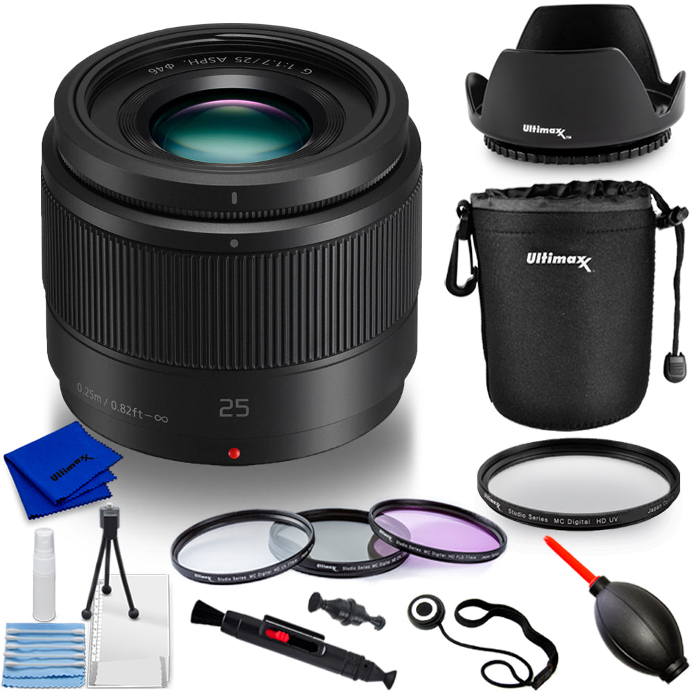 Panasonic H-H025K Objectif LUMIX G 25 mm/F1.7 (Noir) Kit WB 2