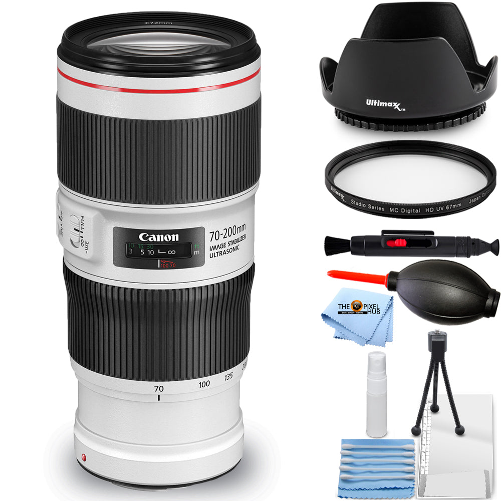 Objectif Canon EF 70-200 mm f/4L IS II USM 2309C002 – Ensemble de filtres UV essentiels