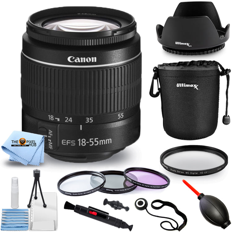 Canon EF-S 18-55mm f/3.5-5.6 III Kit de filtres pour objectif zoom - Nouveau dans une boîte blanche