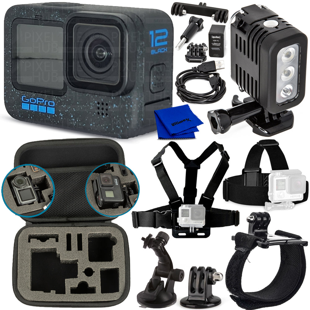 GoPro HERO12 Black CHDHX-121-CN - 8PC Accessory Bundle