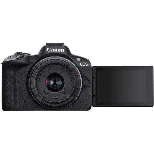 Canon EOS R50 Mirrorless Camera with 18-45mm Lens (Black) - 5811C012