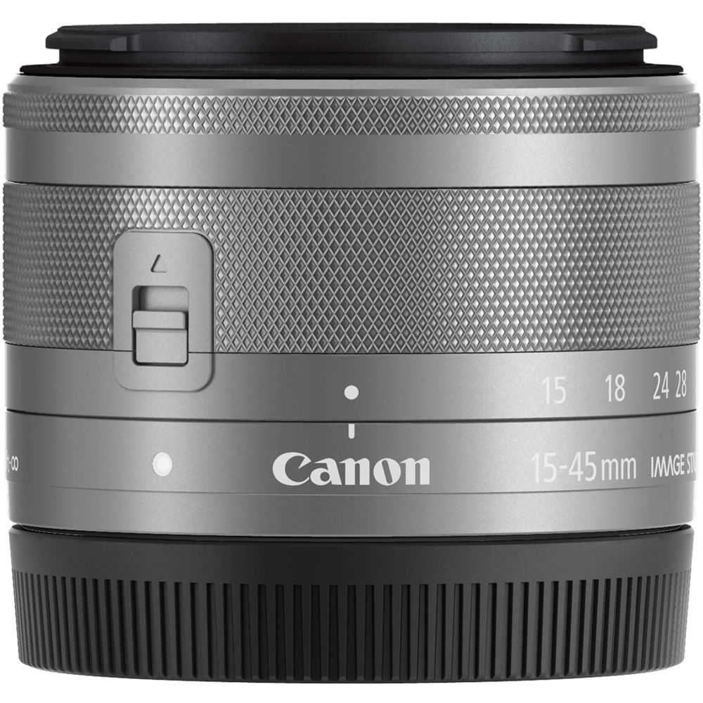 Canon EF-M 15-45mm f/3.5-6.3 IS STM Objectif Argent 0597C002 - Ensemble d'accessoires 12PC