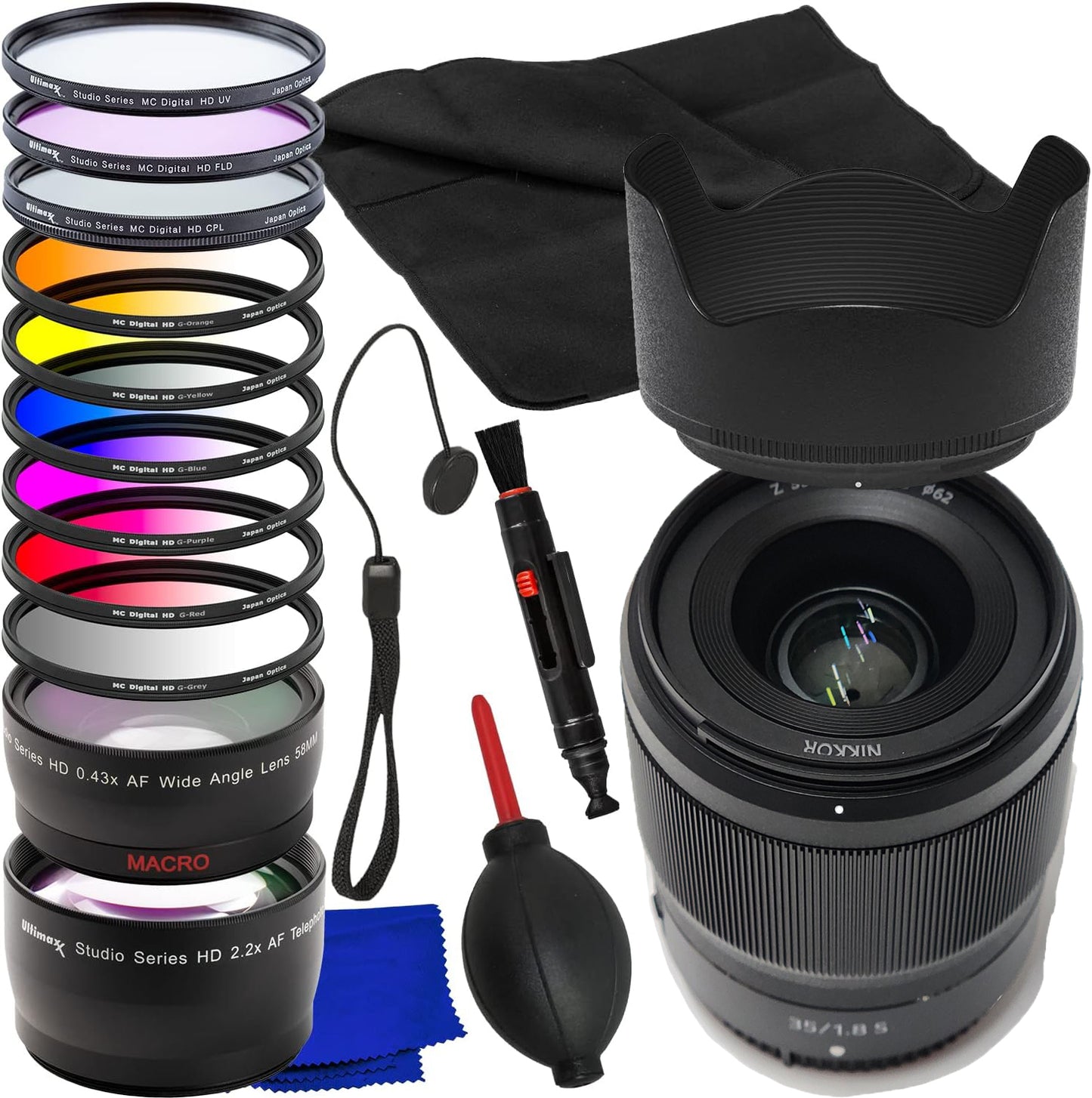 Objectif Nikon NIKKOR Z 35 mm f/1.8 S 20081 - Lot d'accessoires 10 pièces