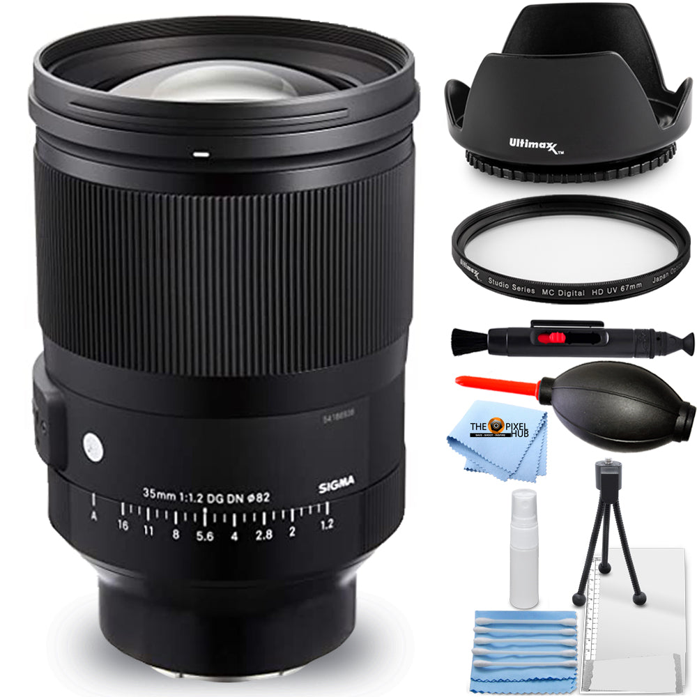 Objectif Sigma 35 mm f/1.2 DG DN Art pour Sony E + filtre UV + ensemble d'objectifs à capuchon tulipe