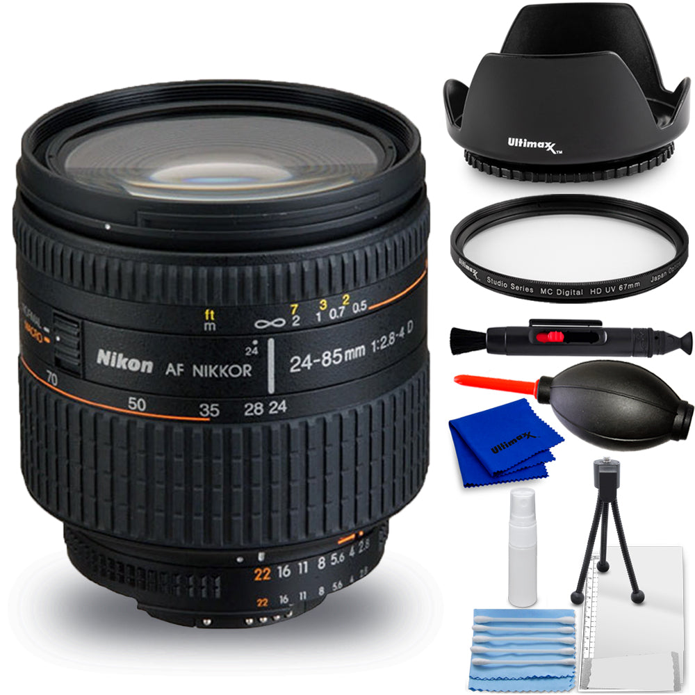 Objectif Nikon AF Zoom-NIKKOR 24-85 mm f/2.8-4D IF 1929 - Ensemble d'accessoires 7 pièces