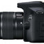 Canon EOS 2000D / Rebel T7 with 18-55mm III Lens 64GB Extra Battery Flash Bundle