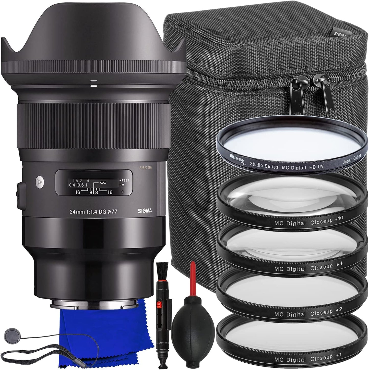 Objectif Sigma 24 mm f/1.4 DG HSM Art pour Nikon F 401306 - Ensemble d'accessoires 6 pièces