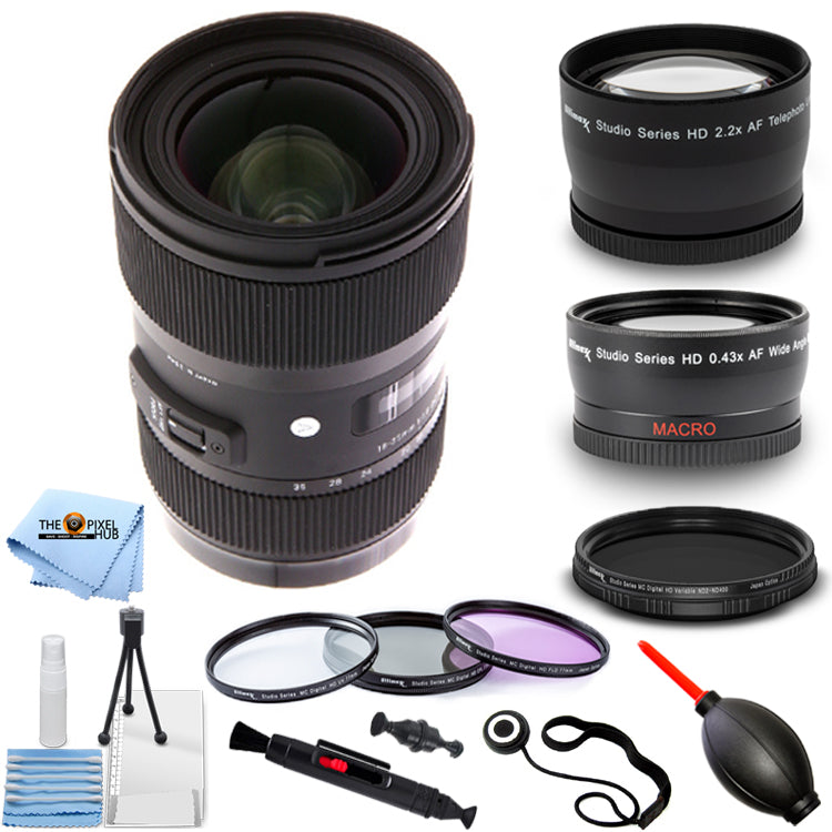 Objectif Sigma 18-35 mm f/1.8 DC HSM Art pour Canon 210-101 - Kit d'objectif Pro 3