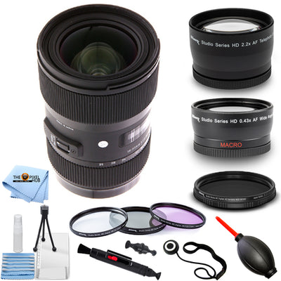 Sigma 18-35mm f/1.8 DC HSM Art Lens for Canon 210-101 - Pro 3 Lens Kit Bundle