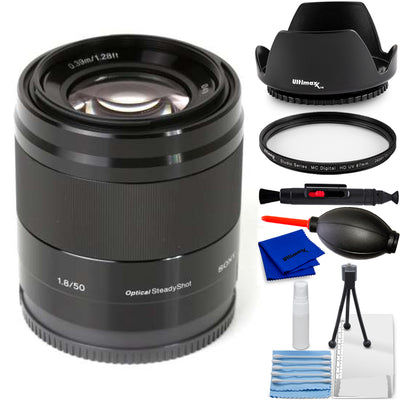 Objectif Sony E 50 mm f/1.8 OSS (noir) SEL50F18/B - Ensemble d'accessoires 7 pièces