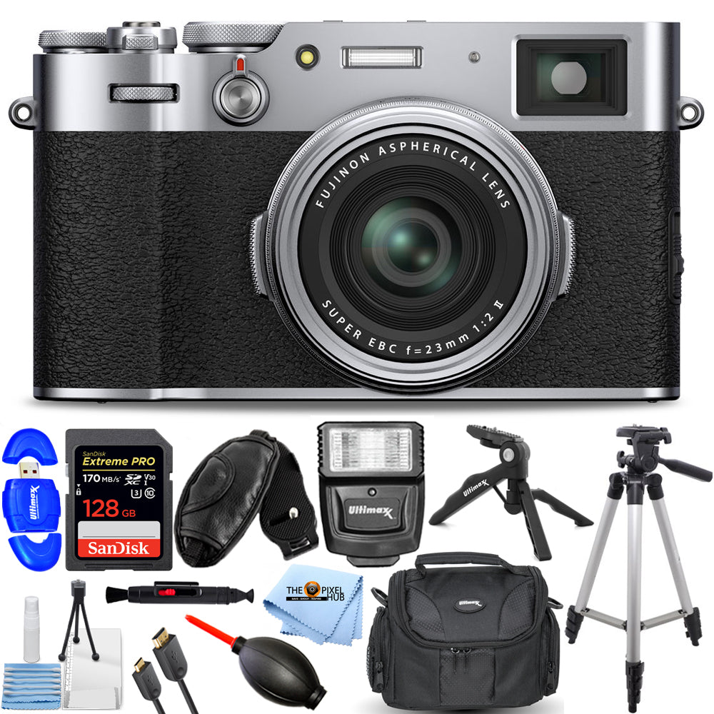 Appareil photo numérique FUJIFILM X100V (argent) 16642939 - Ensemble d'accessoires 12PC