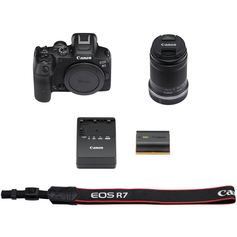 Appareil photo sans miroir Canon EOS R7 avec objectif 18-150 mm 5137C009 - Kit d'accessoires 7 pièces