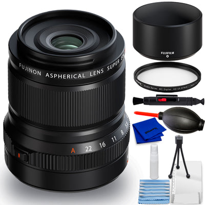 FUJIFILM XF 30mm f/2.8 R LM WR Macro Lens 16792576 - 7PC Accessory Bundle