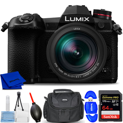 Appareil photo sans miroir Panasonic Lumix G9 avec objectif 12-60 mm f/2.8-4 - Kit d'accessoires