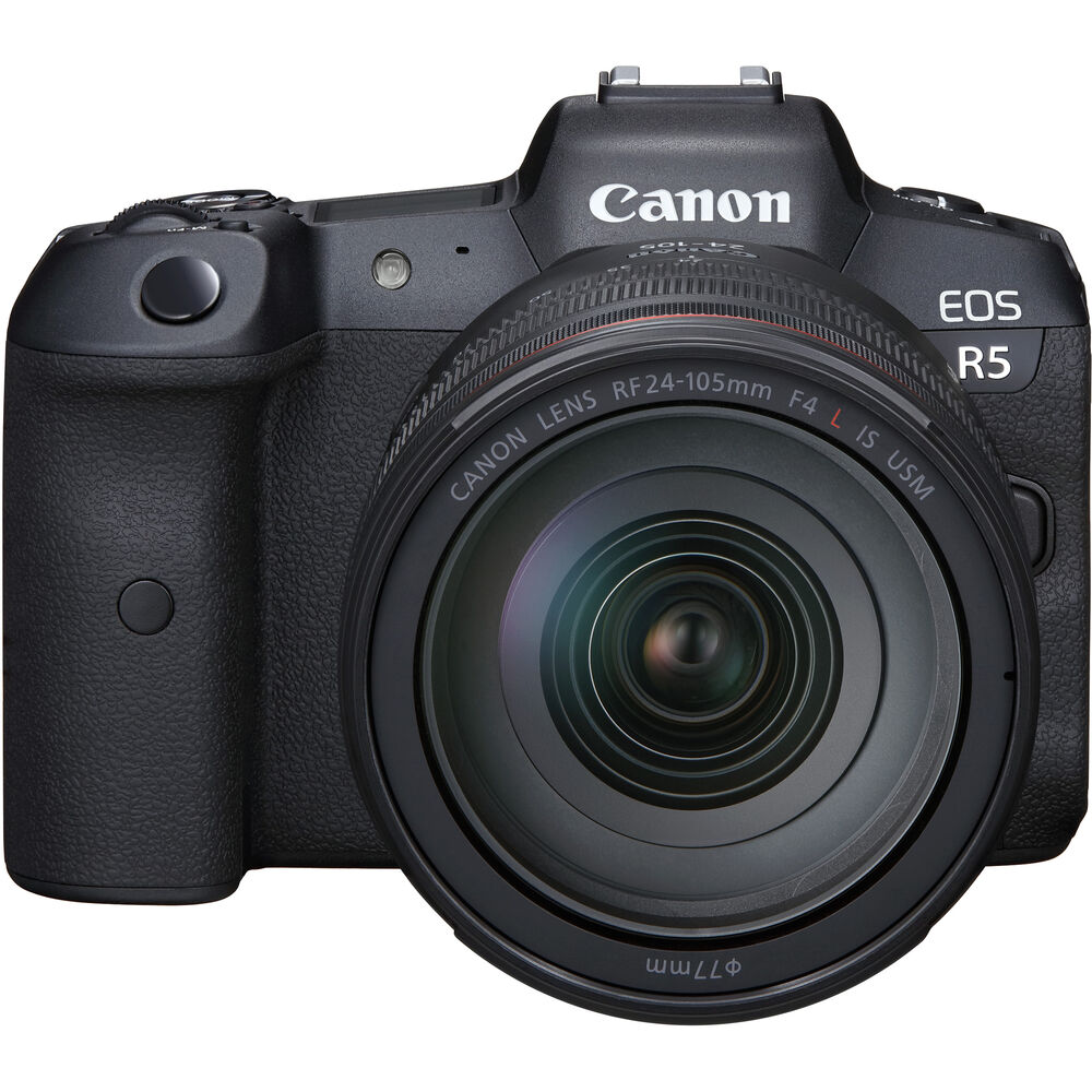 Appareil photo sans miroir Canon EOS R5 avec objectif 24-105 mm f/4 - Ensemble d'accessoires 13 pièces