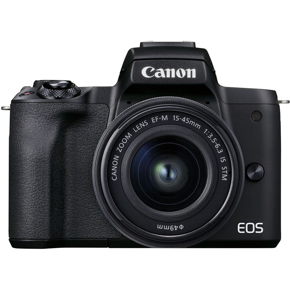 Appareil photo sans miroir Canon EOS M50 Mark II avec objectif 15-45 mm (noir) + pack flash