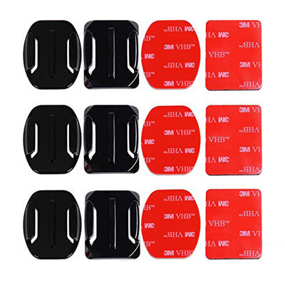 Supports de casque adhésifs plats et incurvés, 6 pièces, accessoires pour GoPro HERO9 8 7 6 5 4