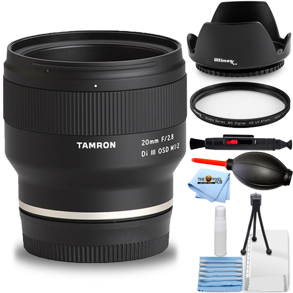 Objectif Tamron 20 mm f/2.8 Di III OSD M 1:2 pour Sony E F050 - Ensemble d'accessoires 7 pièces