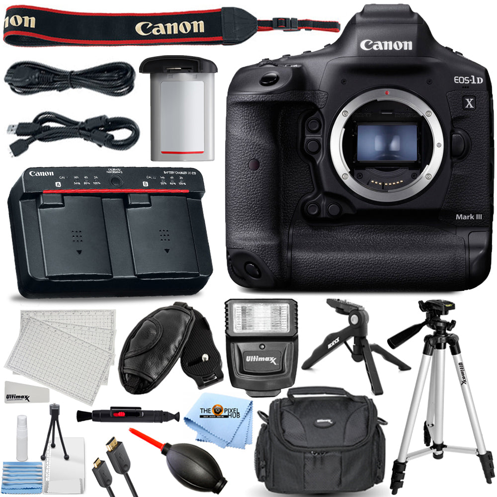 Appareil photo reflex numérique Canon EOS-1D X Mark III (boîtier uniquement) 3829C005 - Ensemble d'accessoires 14PC