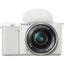 Sony ZV-E10 Mirrorless Camera with 16-50mm Lens (White) - 15PC Accessory Bundle