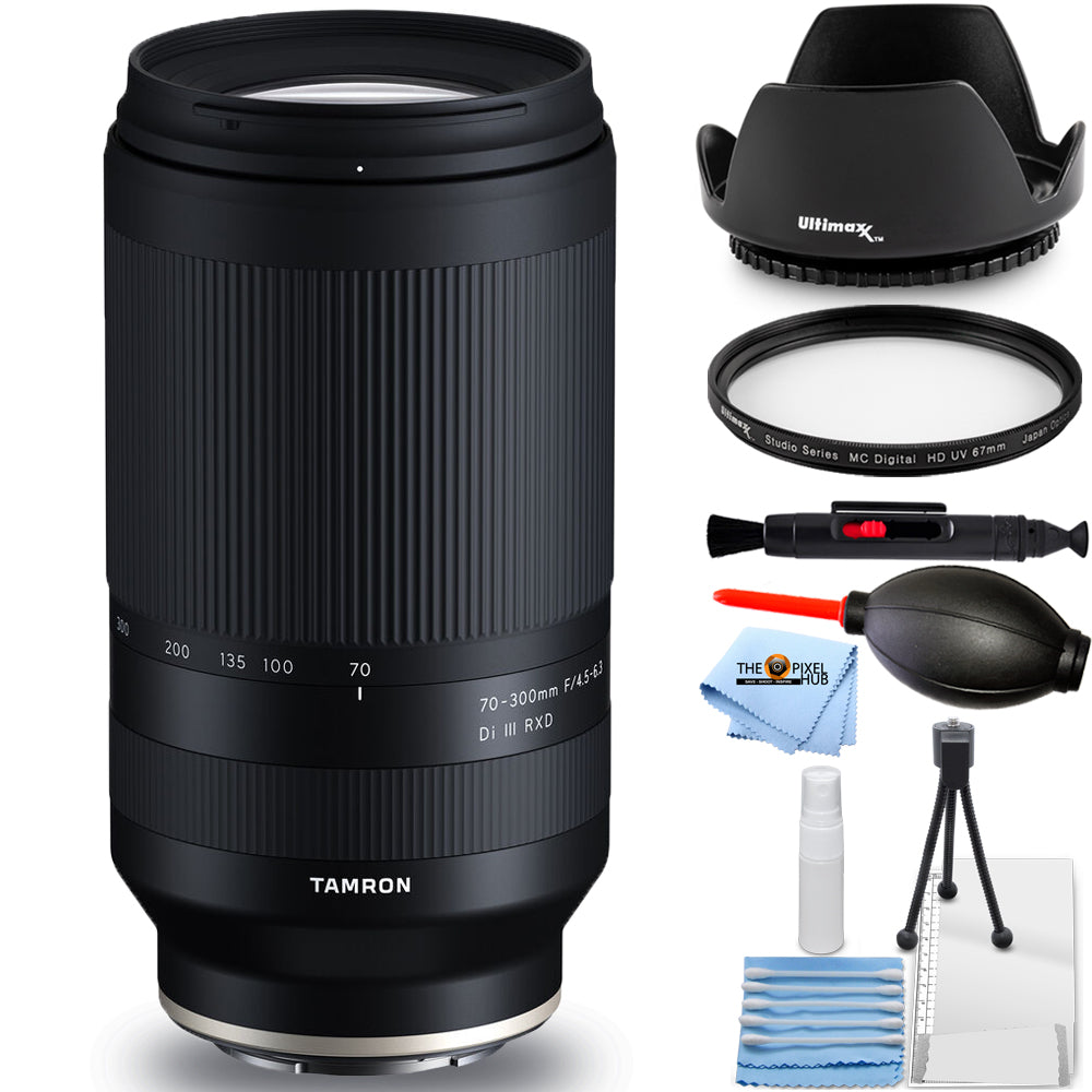 Objectif Tamron 70-300mm f/4.5-6.3 Di III RXD pour Sony E A047 - Ensemble d'accessoires 7PC