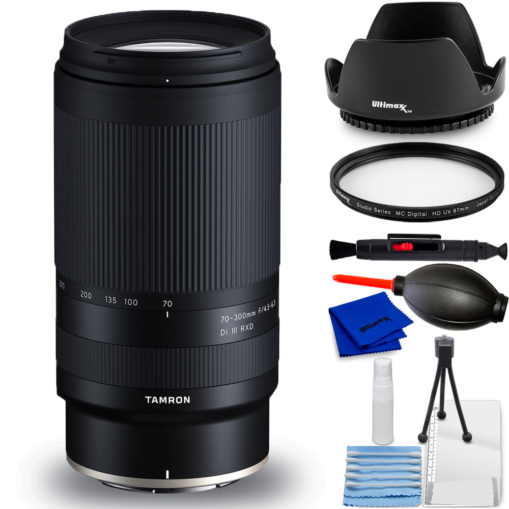 Objectif Tamron 70-300mm f/4.5-6.3 Di III RXD pour Nikon Z - Ensemble d'accessoires 7PC