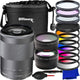 Canon EF-M 55-200mm f/4.5-6.3 IS STM Lens (Silver) 16PC Bundle - White Box Canon