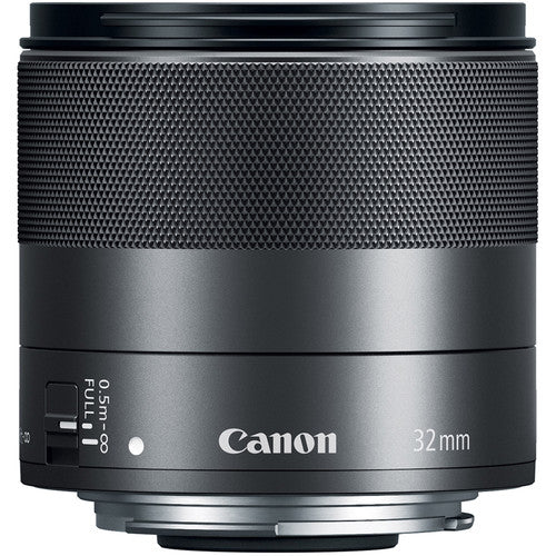 Canon EF-M 32mm f/1.4 STM Lens 2439C002 - 7PC Accessory Bundle