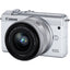 Appareil photo sans miroir Canon EOS M200 avec 15-45 mm (blanc) + 64 Go + pack flash