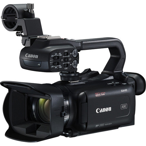 Caméscope professionnel Canon XA40 UHD 4K PAL + 64 Go + lumière LED + trépied