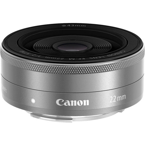 Canon EF-M 22mm f/2 STM Lens (Silver) 9808B002 - Essential UV Filter Bundle