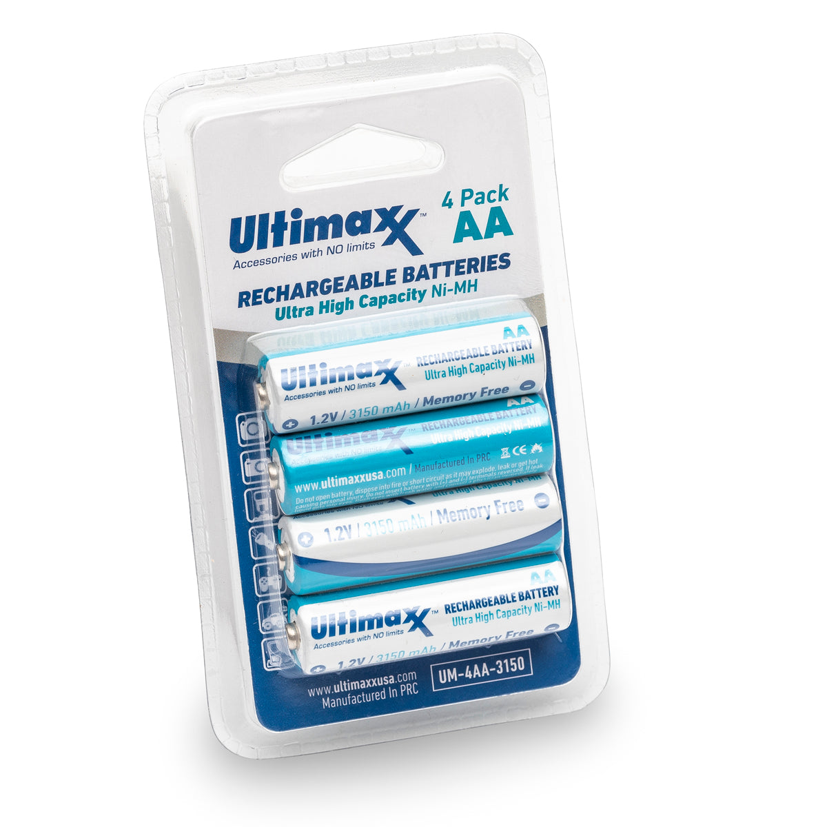 4x Piles Rechargeables AA ULTIMAXX 3150mAh Ni-MH Ultra Haute Capacité