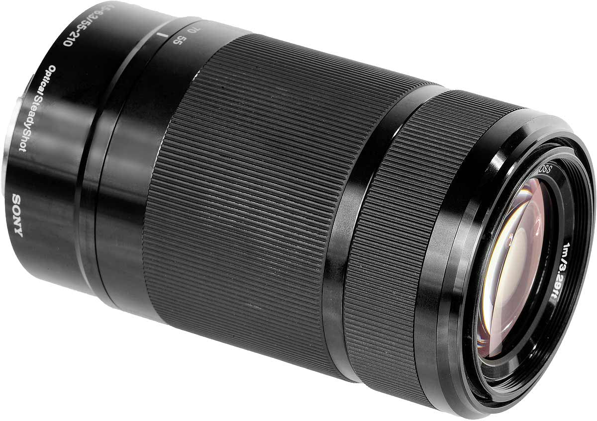 Sony E 55-210mm f/4.5-6.3 OSS E-Mount Lens + Telephoto and Wide Angle Lenses