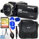 Ultimaxx 4K Ultra HD Camcorder Video Vlogging Camera  with LED Light 42MP, 18x Digital Zoom with Remote Control 3.0" LCD Screen Christmas Holiday GIFT Kit Ultimaxx