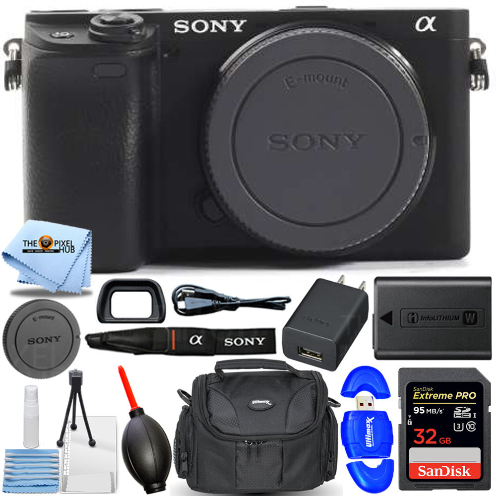 Appareil photo numérique sans miroir Sony Alpha a6400 (boîtier uniquement) - Pack essentiel de 32 Go