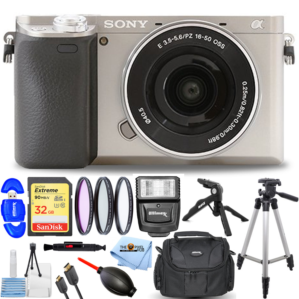 Appareil photo numérique sans miroir Sony Alpha a6400 avec objectif 16-50 mm - Kit d'accessoires 12 pièces