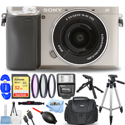 Sony Alpha a6400 Mirrorless Digital Camera w/ 16-50mm Lens - 12PC Accessory Kit