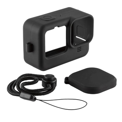 Étui de protection en caoutchouc et silicone + lanière pour GoPro Hero9 Hero10 Hero11