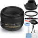 Nikon AF-S NIKKOR 50mm f/1.4G Lens 2180 - 7PC Accessory Bundle Nikon