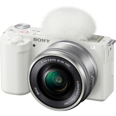 Appareil photo sans miroir Sony ZV-E10 avec objectif 16-50 mm (blanc) - ILCZV-E10L/W