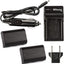 Chargeur de voyage ULTIMAXX + batterie de remplacement pour Canon LPE6