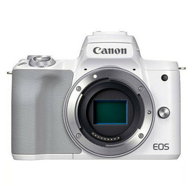 Canon EOS M50 Mark II Mirrorless Digital Camera (Body, White) - Accessory Bundle