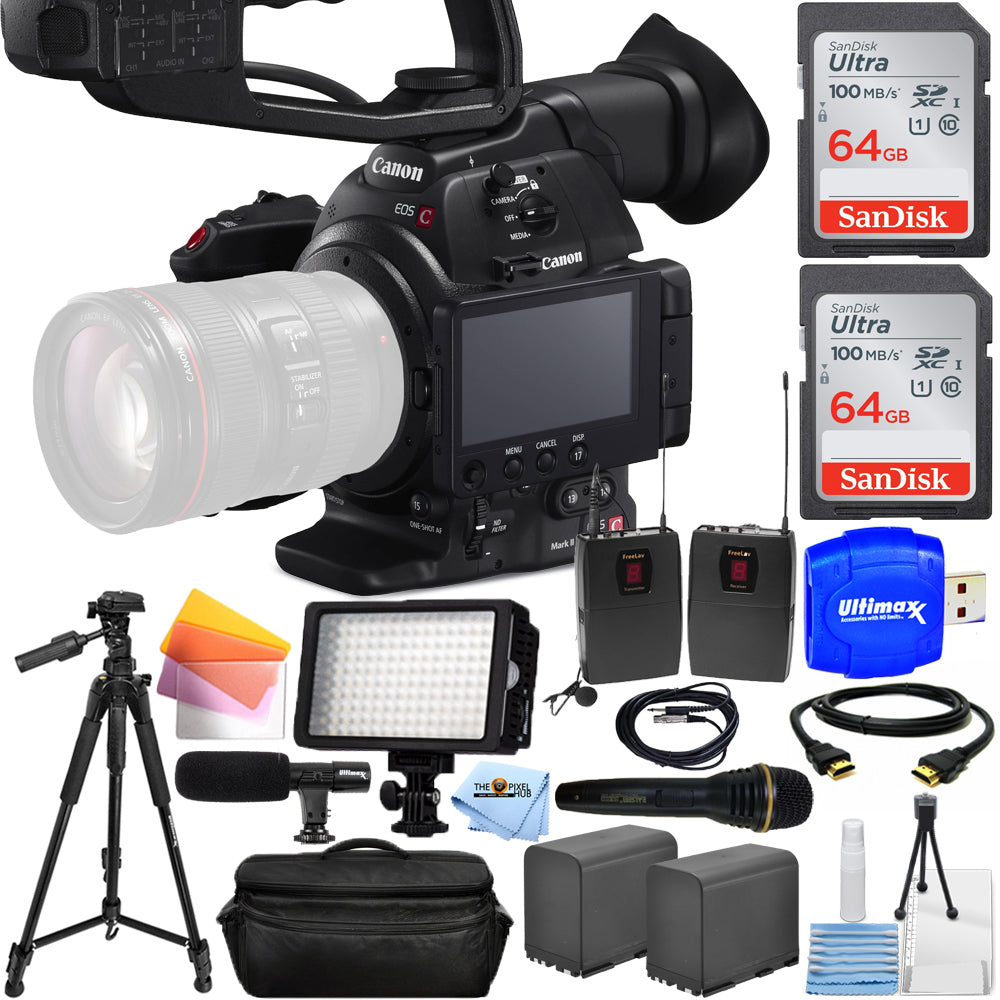 Appareil photo Canon EOS C100 Mark II Cinema EOS avec boîtier AF CMOS double pixel 128 Go