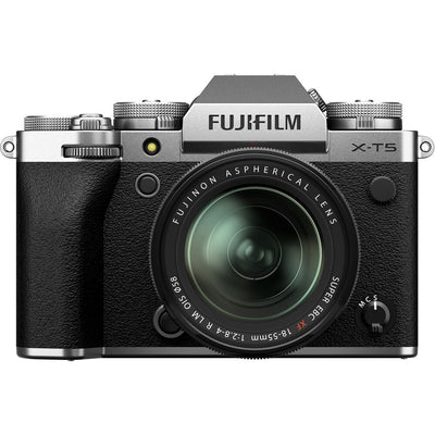 Appareil photo sans miroir FUJIFILM X-T5 avec objectif 18-55 mm argenté - Ensemble d'accessoires 12 pièces